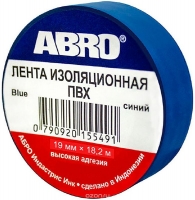 Изолента синяя ABRO 19х10